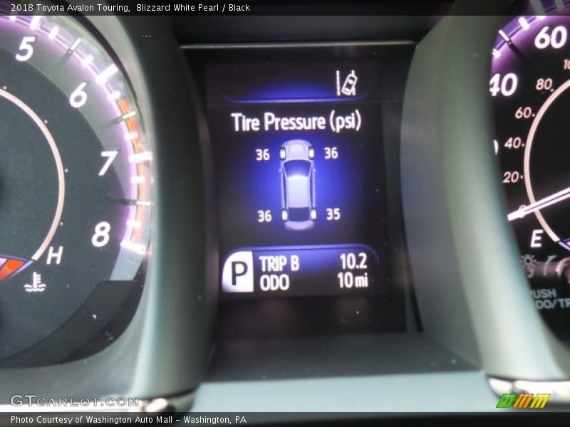 Blizzard White Pearl / Black 2018 Toyota Avalon Touring
