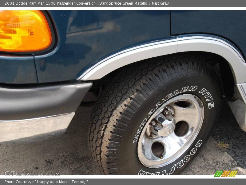 Dark Spruce Green Metallic / Mist Gray 2001 Dodge Ram Van 1500 Passenger Conversion