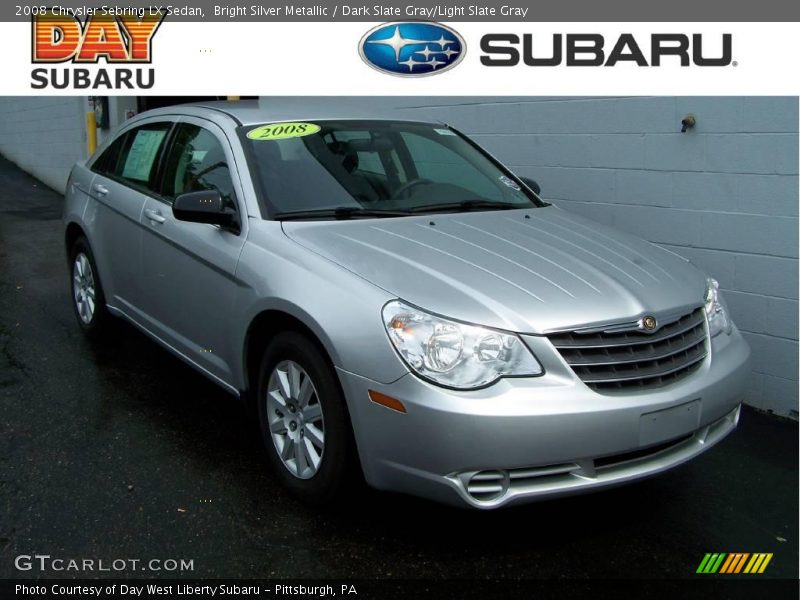 Bright Silver Metallic / Dark Slate Gray/Light Slate Gray 2008 Chrysler Sebring LX Sedan