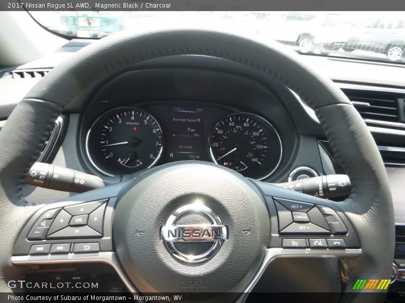 Magnetic Black / Charcoal 2017 Nissan Rogue SL AWD