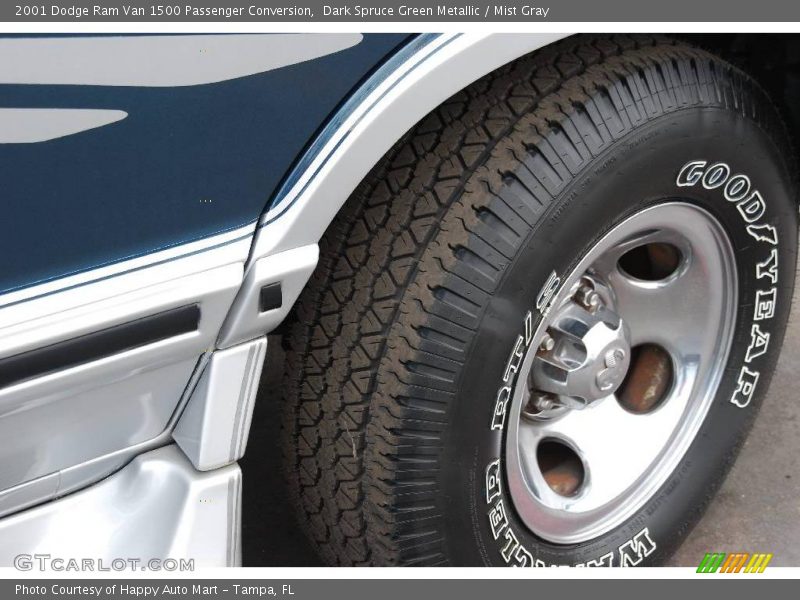 Dark Spruce Green Metallic / Mist Gray 2001 Dodge Ram Van 1500 Passenger Conversion