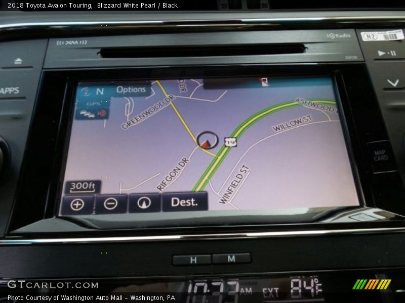 Navigation of 2018 Avalon Touring