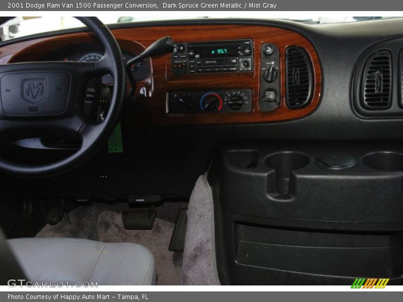 Dark Spruce Green Metallic / Mist Gray 2001 Dodge Ram Van 1500 Passenger Conversion