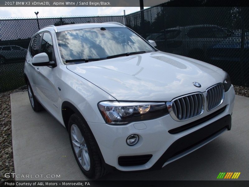 Alpine White / Sand Beige/Black 2017 BMW X3 xDrive28i