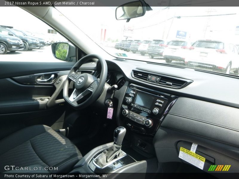 Gun Metallic / Charcoal 2017 Nissan Rogue S AWD