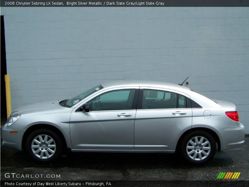 Bright Silver Metallic / Dark Slate Gray/Light Slate Gray 2008 Chrysler Sebring LX Sedan