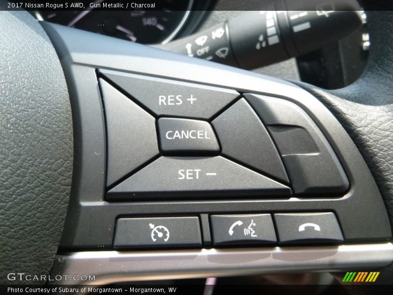 Gun Metallic / Charcoal 2017 Nissan Rogue S AWD