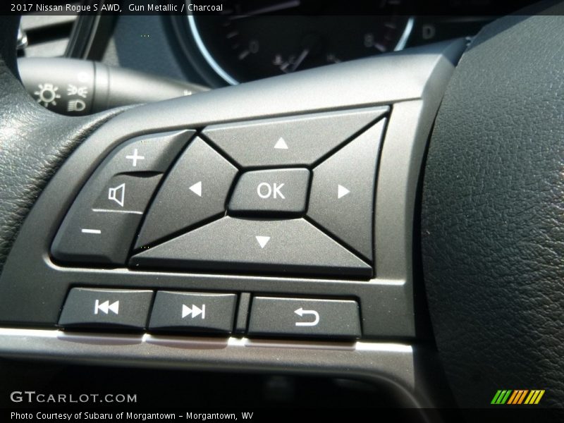 Gun Metallic / Charcoal 2017 Nissan Rogue S AWD