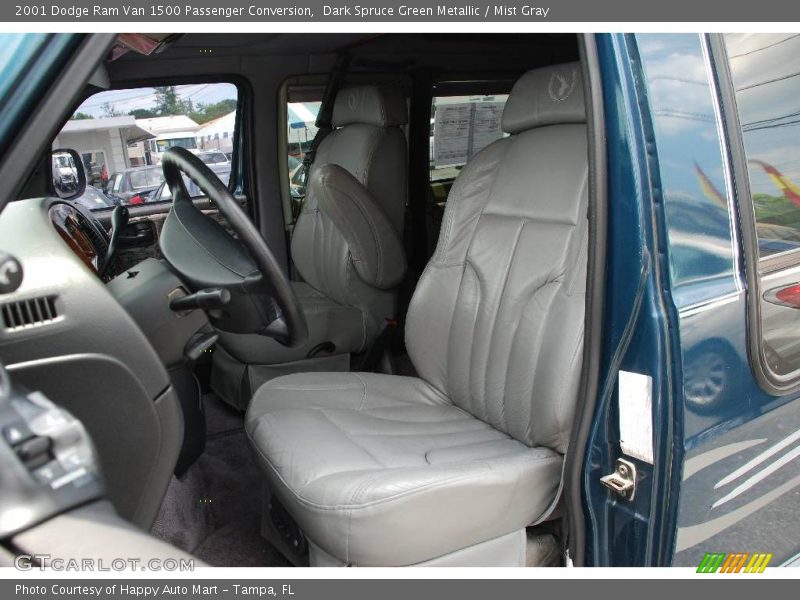 Dark Spruce Green Metallic / Mist Gray 2001 Dodge Ram Van 1500 Passenger Conversion