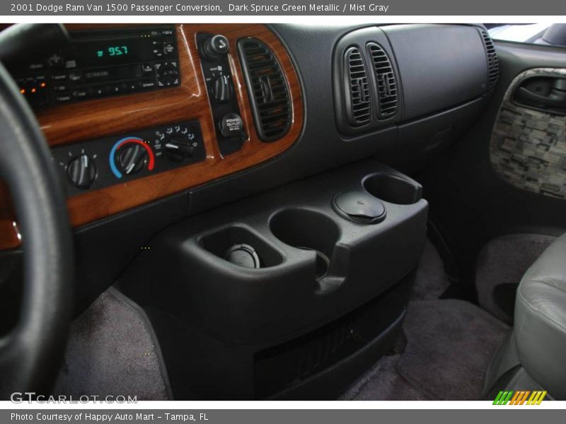 Dark Spruce Green Metallic / Mist Gray 2001 Dodge Ram Van 1500 Passenger Conversion