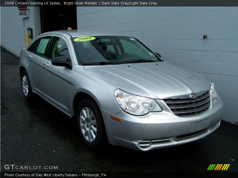 Bright Silver Metallic / Dark Slate Gray/Light Slate Gray 2008 Chrysler Sebring LX Sedan