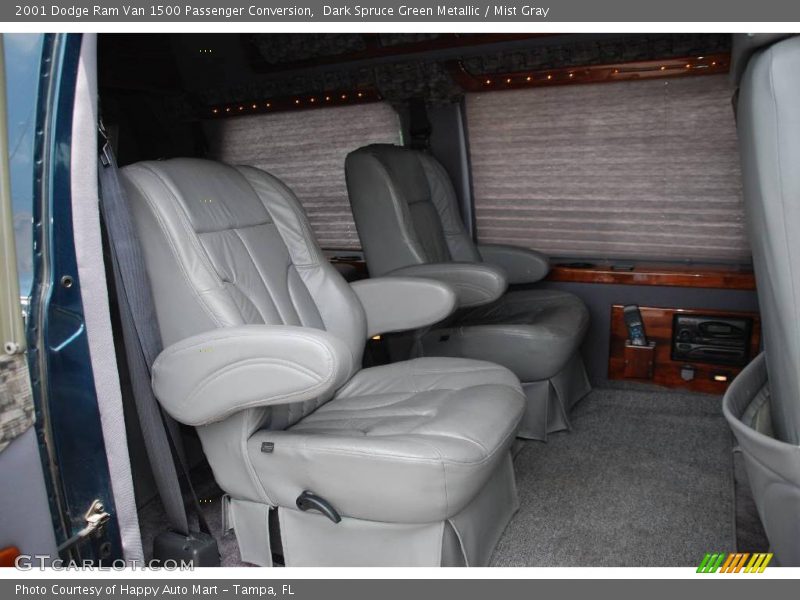 Dark Spruce Green Metallic / Mist Gray 2001 Dodge Ram Van 1500 Passenger Conversion