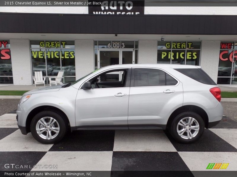 Silver Ice Metallic / Jet Black 2015 Chevrolet Equinox LS