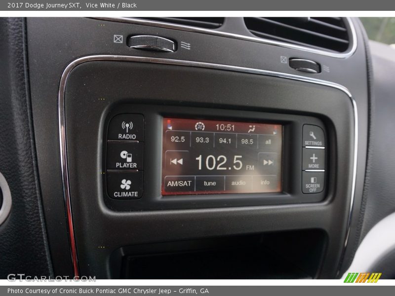 Vice White / Black 2017 Dodge Journey SXT