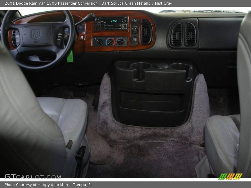 Dark Spruce Green Metallic / Mist Gray 2001 Dodge Ram Van 1500 Passenger Conversion