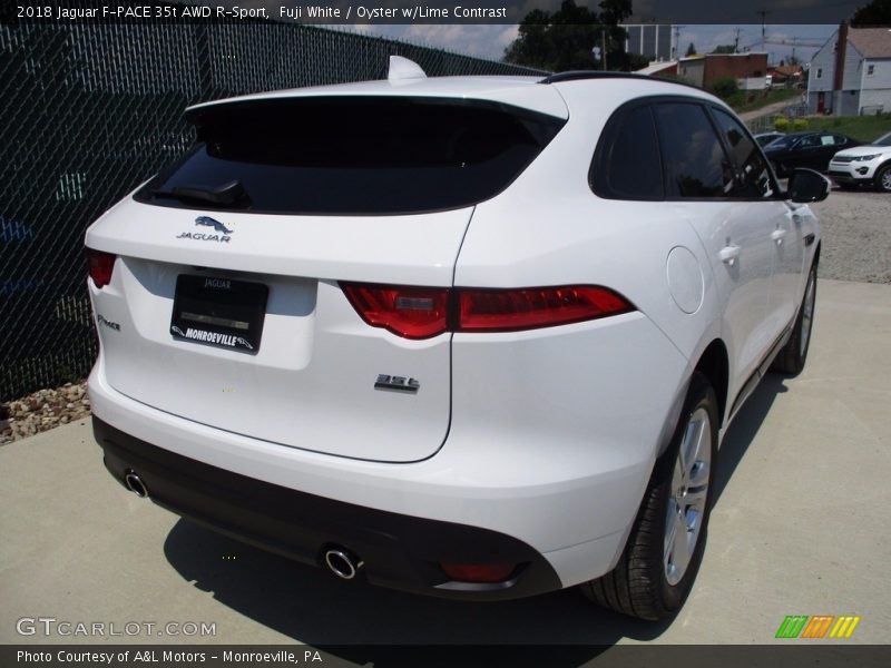 Fuji White / Oyster w/Lime Contrast 2018 Jaguar F-PACE 35t AWD R-Sport