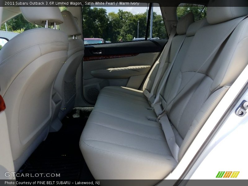 Satin White Pearl / Warm Ivory 2011 Subaru Outback 3.6R Limited Wagon