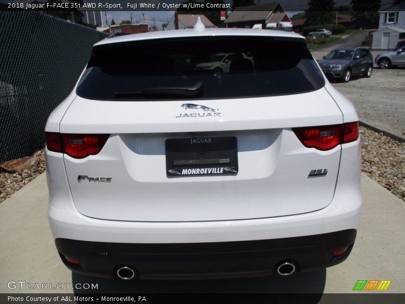 Fuji White / Oyster w/Lime Contrast 2018 Jaguar F-PACE 35t AWD R-Sport