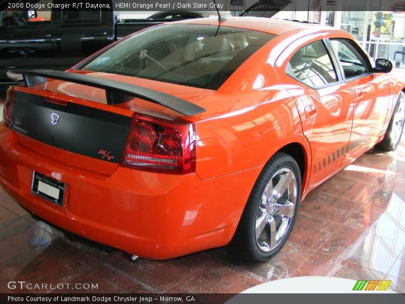HEMI Orange Pearl / Dark Slate Gray 2008 Dodge Charger R/T Daytona