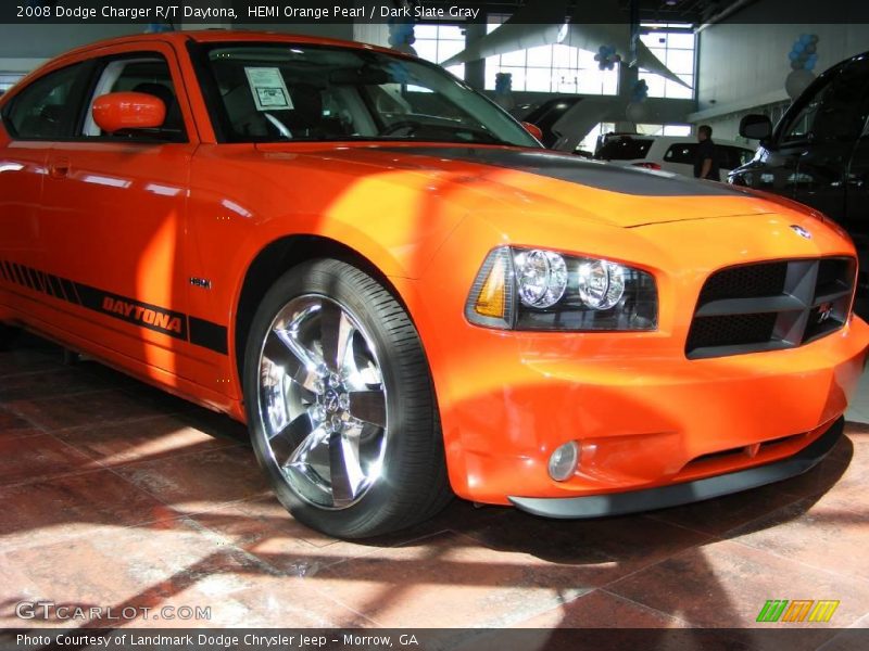 HEMI Orange Pearl / Dark Slate Gray 2008 Dodge Charger R/T Daytona