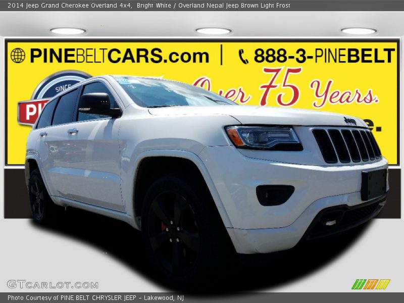 Bright White / Overland Nepal Jeep Brown Light Frost 2014 Jeep Grand Cherokee Overland 4x4