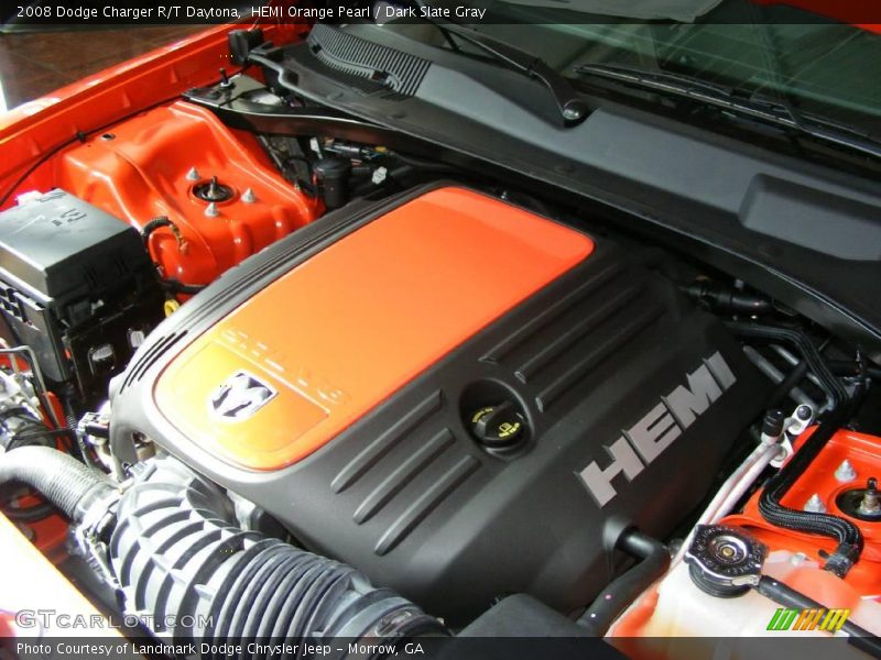 HEMI Orange Pearl / Dark Slate Gray 2008 Dodge Charger R/T Daytona