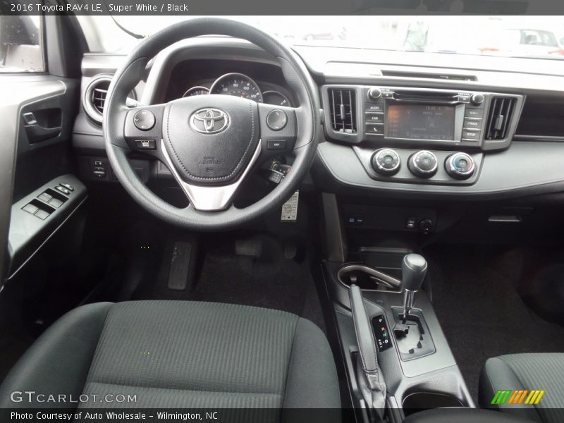 Super White / Black 2016 Toyota RAV4 LE