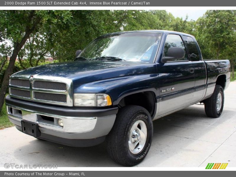 Intense Blue Pearlcoat / Camel/Tan 2000 Dodge Ram 1500 SLT Extended Cab 4x4