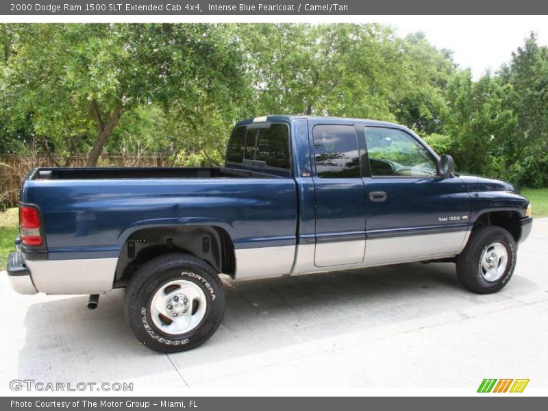 Intense Blue Pearlcoat / Camel/Tan 2000 Dodge Ram 1500 SLT Extended Cab 4x4