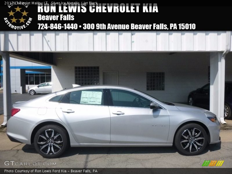 Silver Ice Metallic / Jet Black 2017 Chevrolet Malibu LT