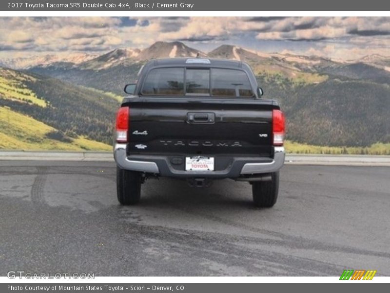 Black / Cement Gray 2017 Toyota Tacoma SR5 Double Cab 4x4