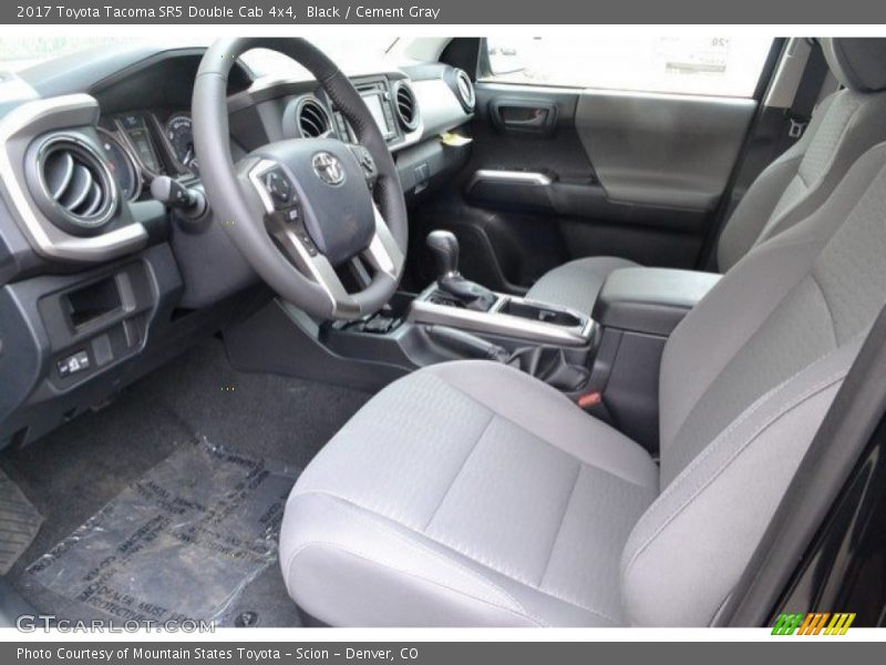 Black / Cement Gray 2017 Toyota Tacoma SR5 Double Cab 4x4