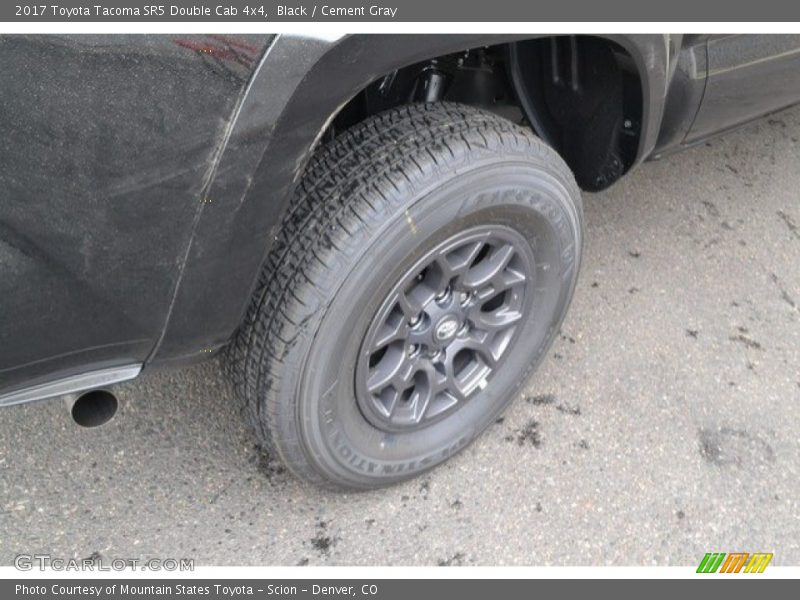 Black / Cement Gray 2017 Toyota Tacoma SR5 Double Cab 4x4