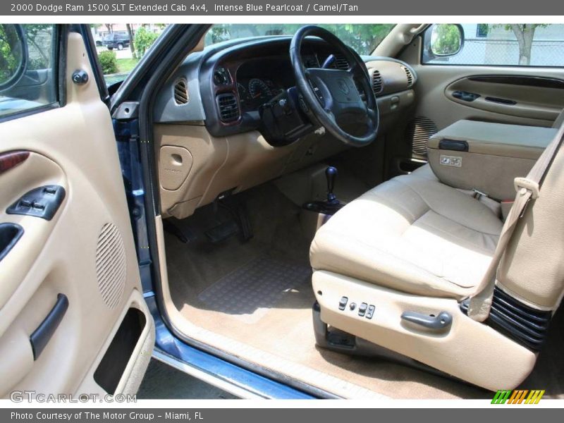Intense Blue Pearlcoat / Camel/Tan 2000 Dodge Ram 1500 SLT Extended Cab 4x4