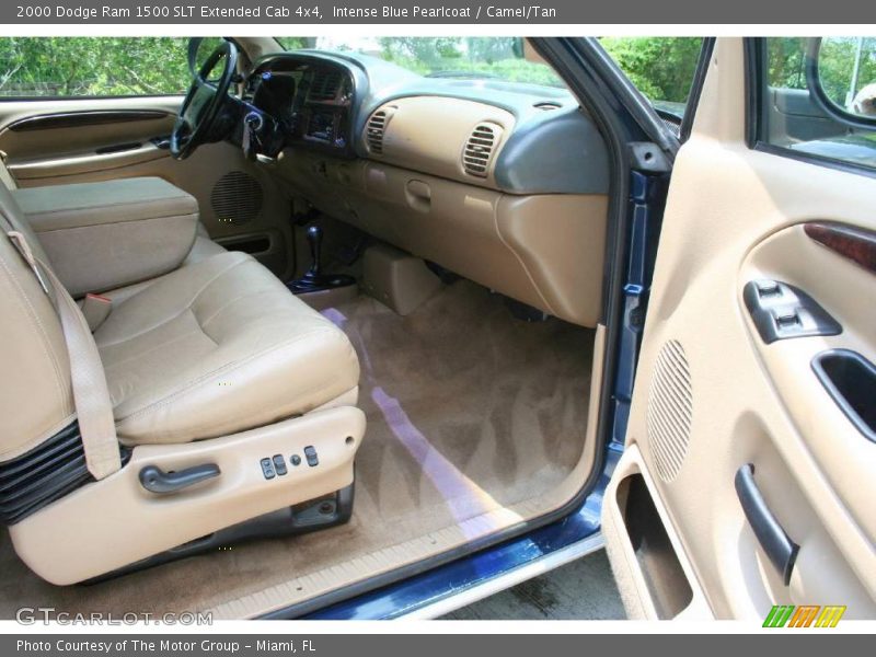 Intense Blue Pearlcoat / Camel/Tan 2000 Dodge Ram 1500 SLT Extended Cab 4x4