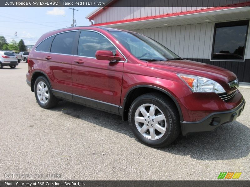 Tango Red Pearl / Ivory 2008 Honda CR-V EX-L 4WD