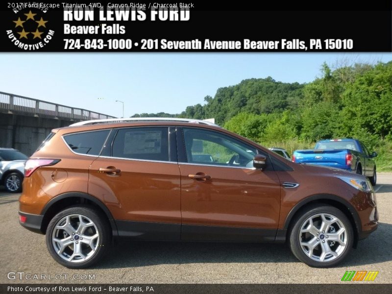 Canyon Ridge / Charcoal Black 2017 Ford Escape Titanium 4WD