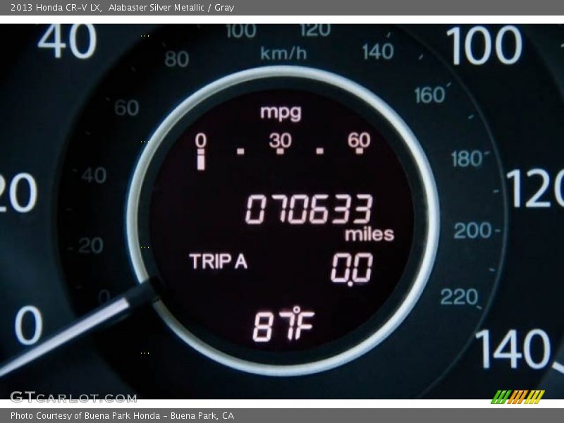 Alabaster Silver Metallic / Gray 2013 Honda CR-V LX