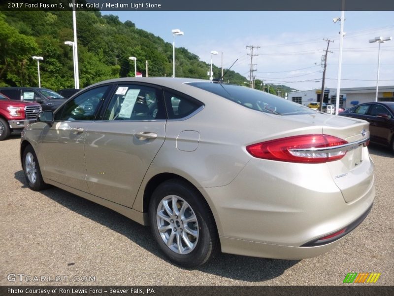 White Gold / Medium Light Stone 2017 Ford Fusion S