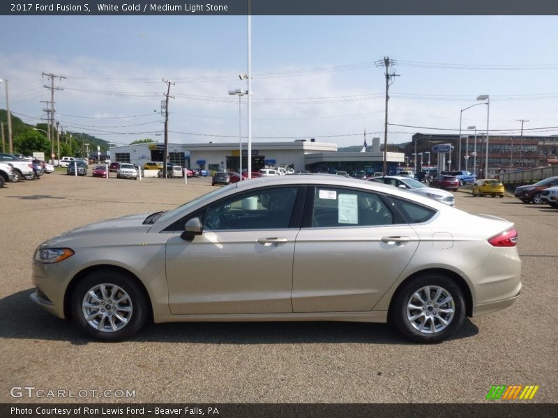 White Gold / Medium Light Stone 2017 Ford Fusion S