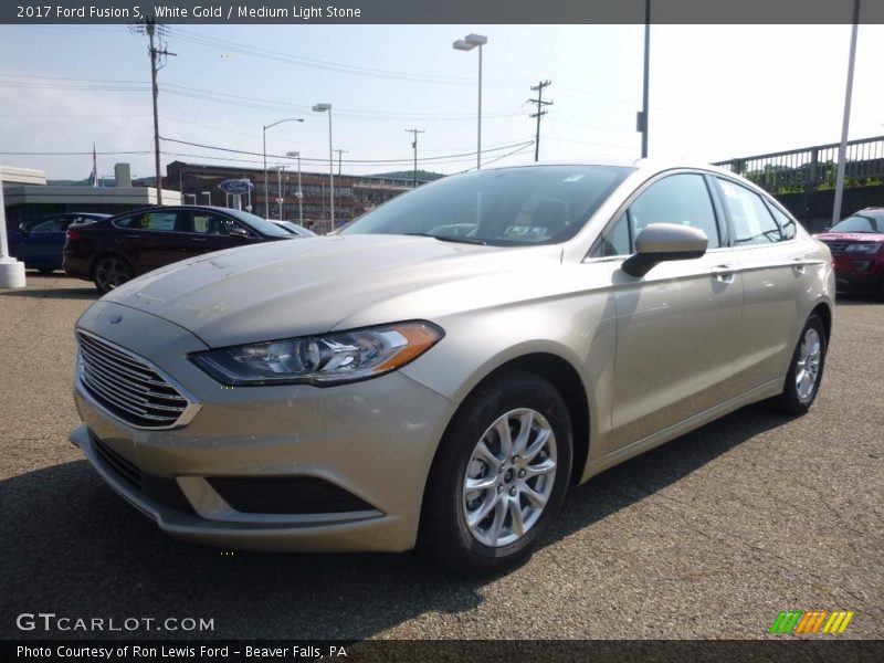 White Gold / Medium Light Stone 2017 Ford Fusion S