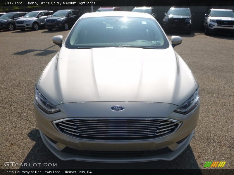White Gold / Medium Light Stone 2017 Ford Fusion S