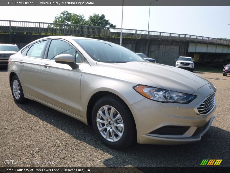 White Gold / Medium Light Stone 2017 Ford Fusion S