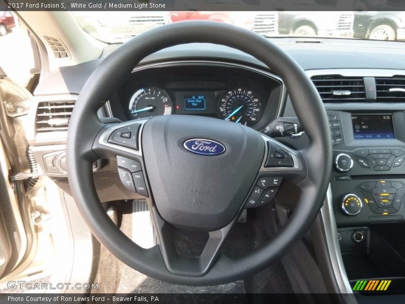 White Gold / Medium Light Stone 2017 Ford Fusion S