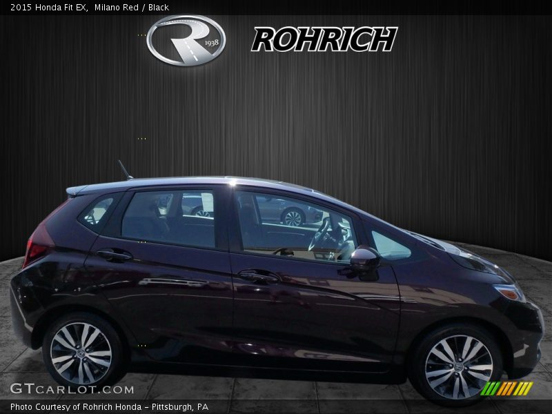 Milano Red / Black 2015 Honda Fit EX