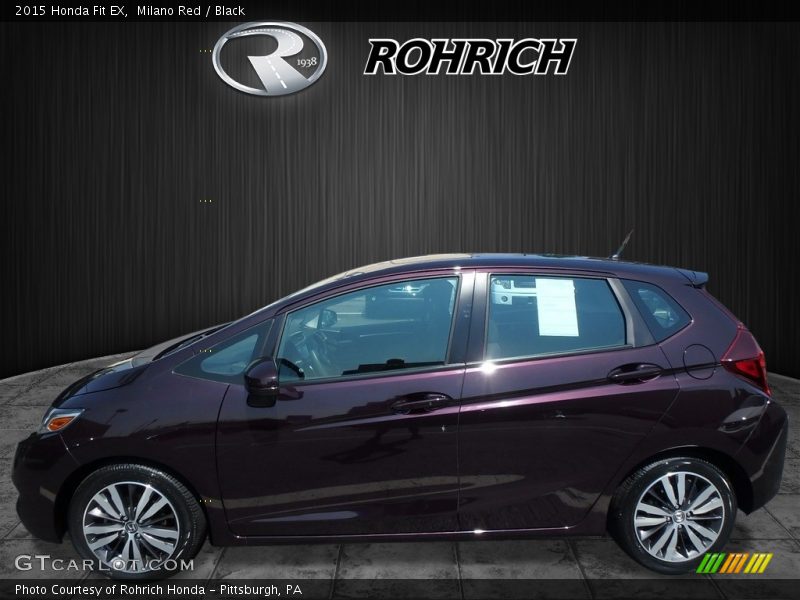 Milano Red / Black 2015 Honda Fit EX