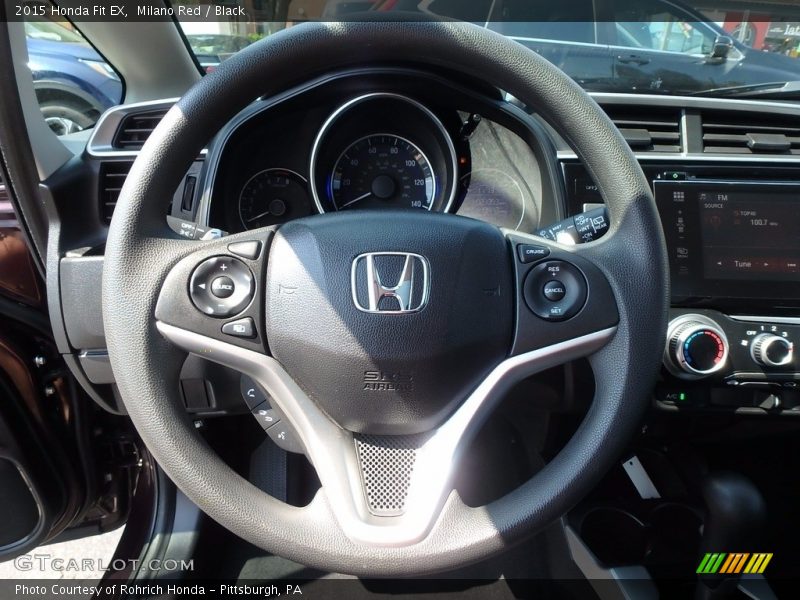 Milano Red / Black 2015 Honda Fit EX