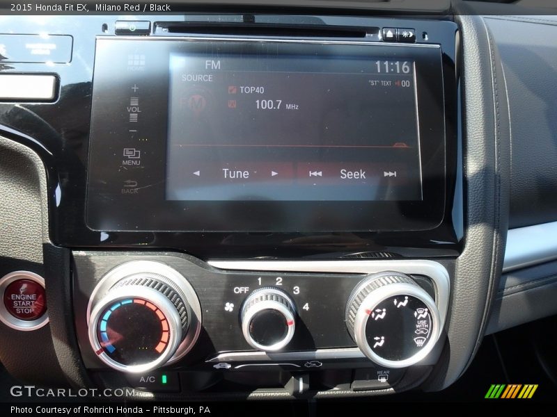 Milano Red / Black 2015 Honda Fit EX