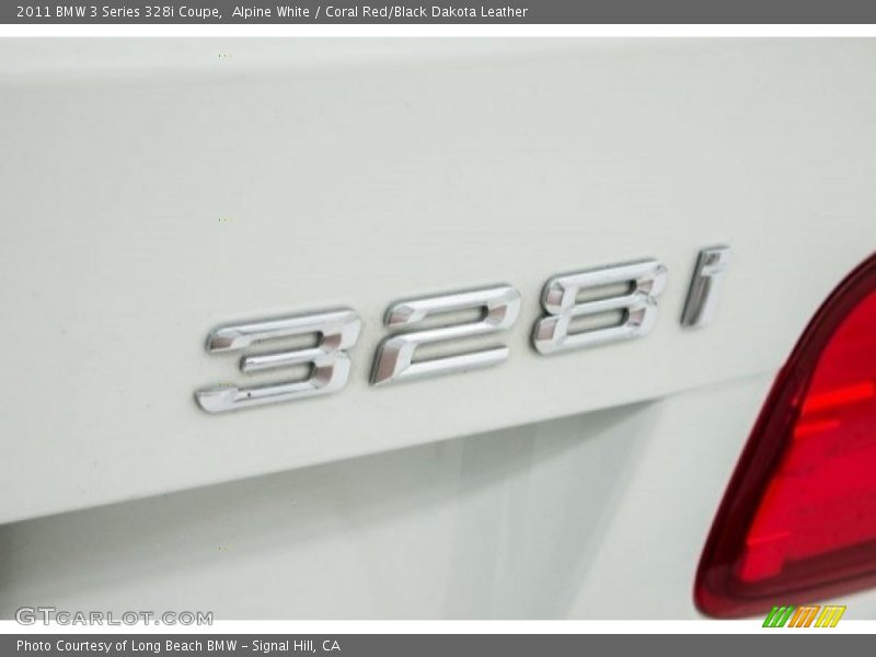 Alpine White / Coral Red/Black Dakota Leather 2011 BMW 3 Series 328i Coupe