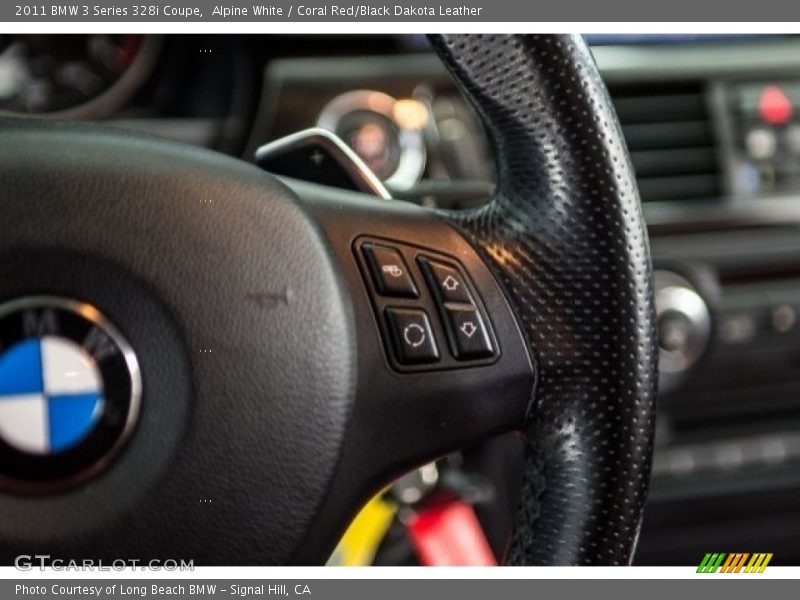 Alpine White / Coral Red/Black Dakota Leather 2011 BMW 3 Series 328i Coupe